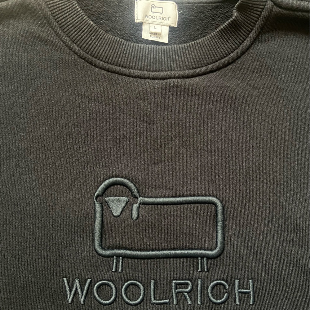 Woolrich Men’s Crew Neck Sweatshirt – Black, Size L - Picture 4 of 7
